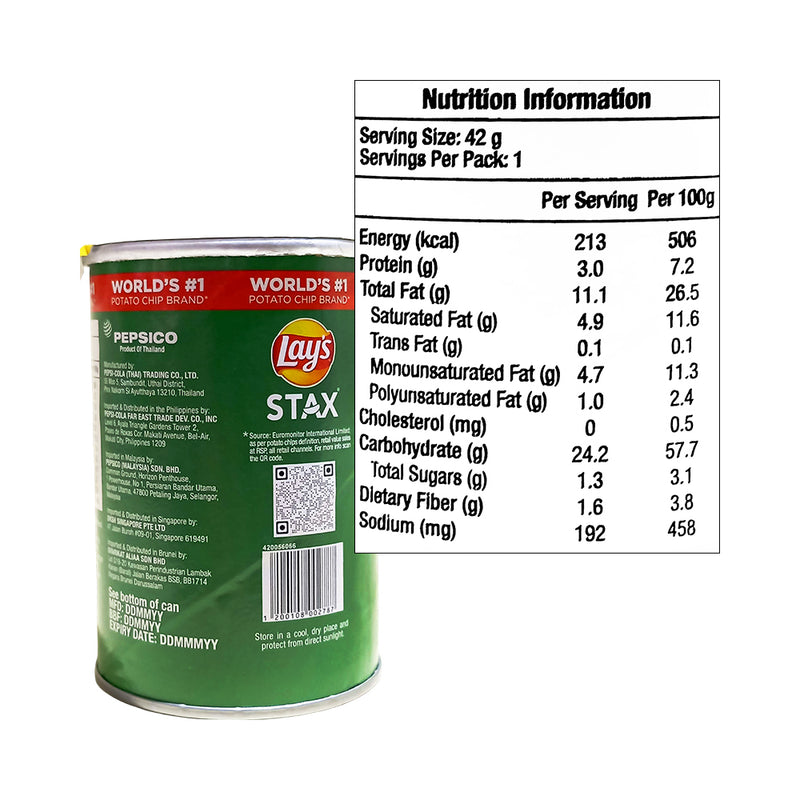 Lay's Stax Potato Chips Sour Cream And Onion 38g