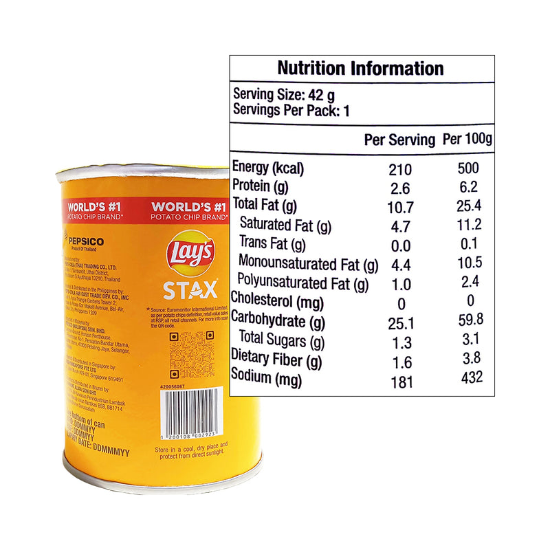 Lay's Stax Potato Chips Extra Cheese 38g