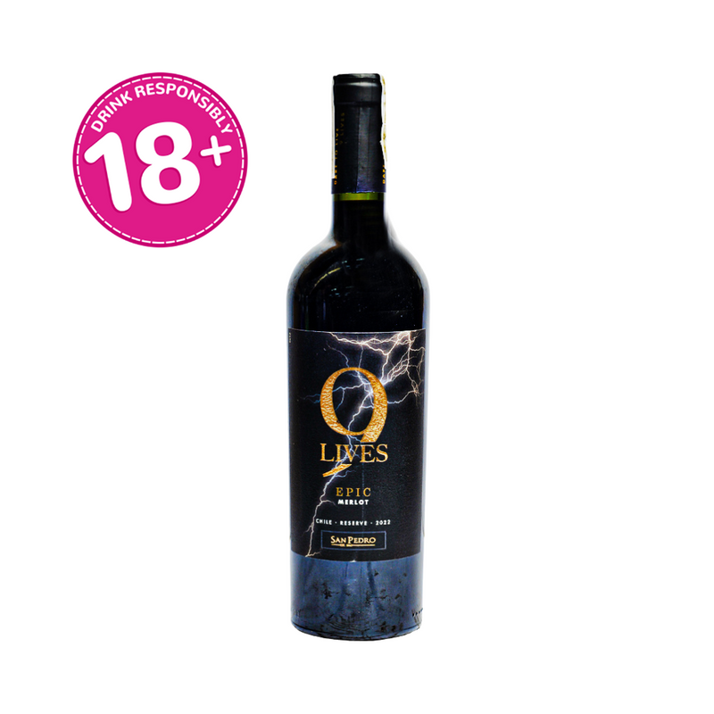 9 Lives Epic Merlot 2022 Red Wine 750ml