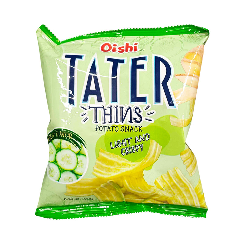 Oishi Tater Thins Potato Snack Cucumber Flavor 18g