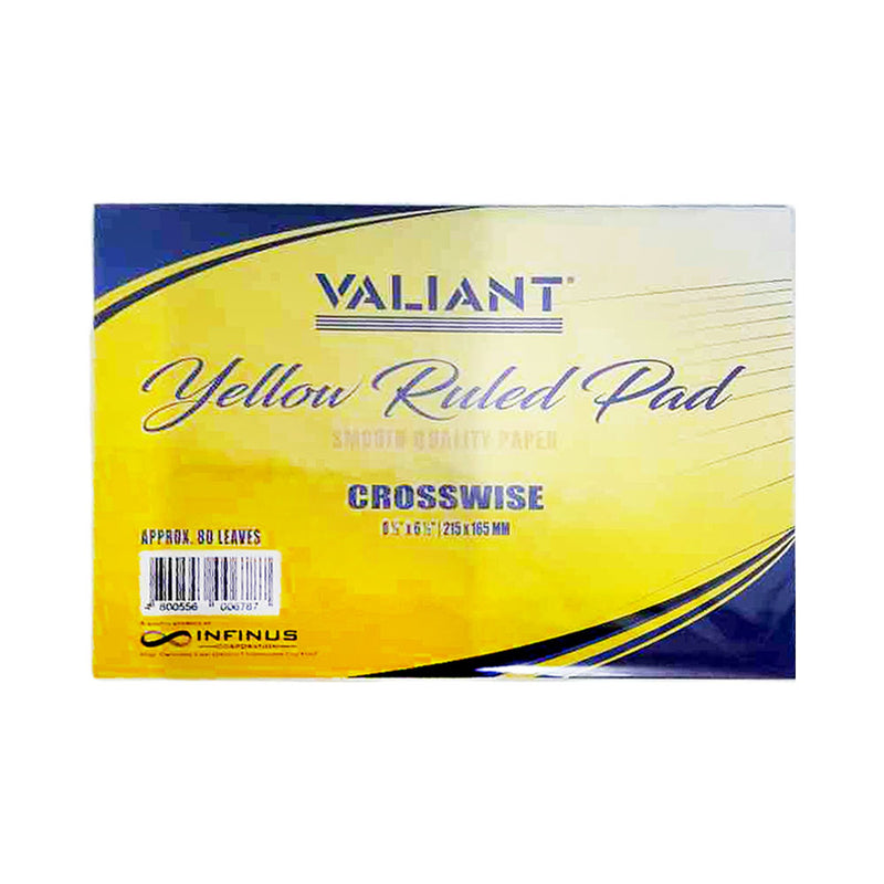 Valiant Yellow Pad 1/2 Crosswise 80 Leaves