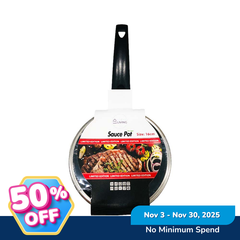 Ideal Living Sauce Pot With Glass Lid 16cm