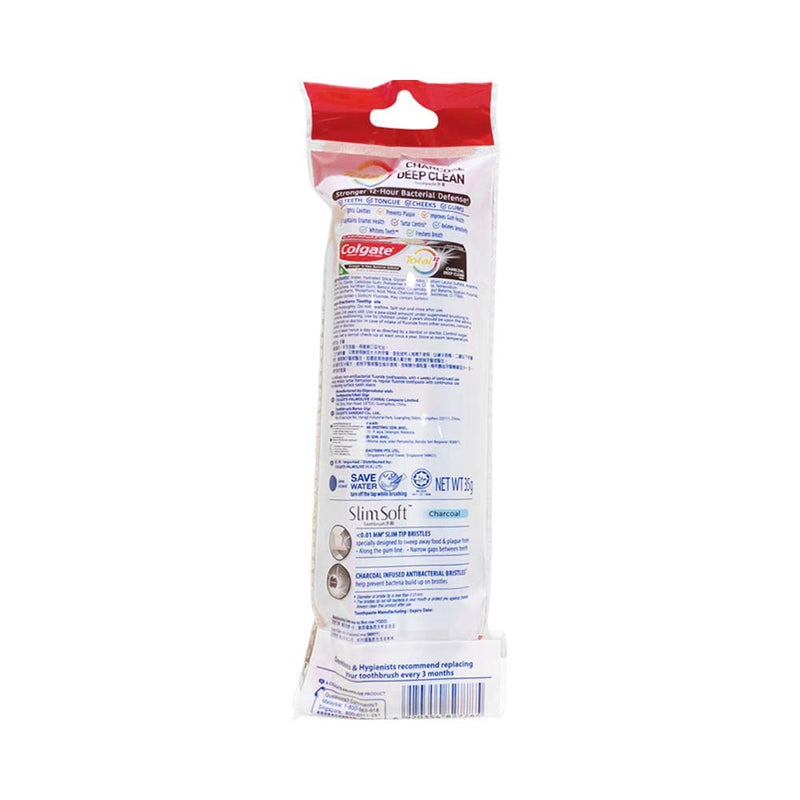 Colgate Charcoal 35g + Slim Soft Toothbrush Travel Kit