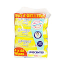 Nursy Baby Wipes Unscented 66’s x 3's + 1