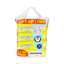 Nursy Baby Wipes Unscented 66’s x 3's + 1