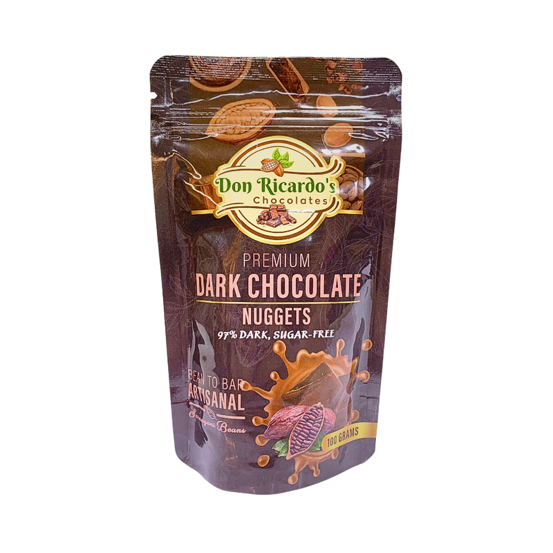 Don Ricardo's Premium Dark Chocolate Nuggets 97% Sugar-Free 100g