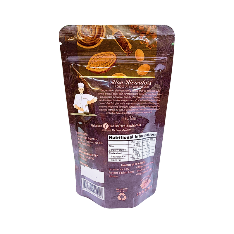 Don Ricardo's Premium Dark Chocolate Nuggets 97% Sugar-Free 100g