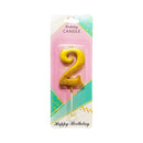 Birthday Number Candle Gold