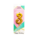 Birthday Number Candle Gold