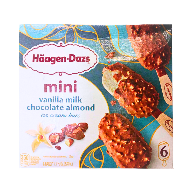 Haagen-Dazs Mini Vanilla Milk Chocolate Almond Ice Cream Bars 6's