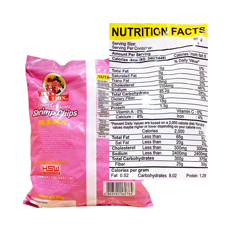 Fat And Thin Four Seasons Shrimp Chips 200g