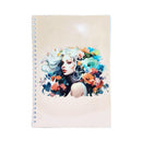 Starnotes Flowers on Head Soft Spiral Notebook 685 100 Leaves