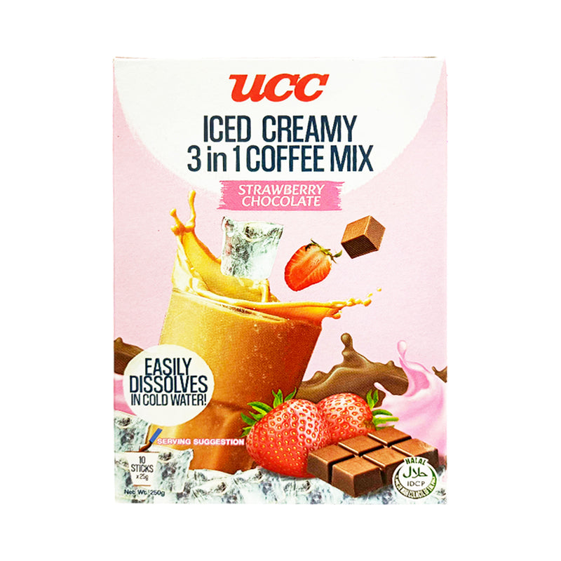 UCC Iced Creamy 3in1 Coffee Mix Strawberry Chocolate 25g 10’s