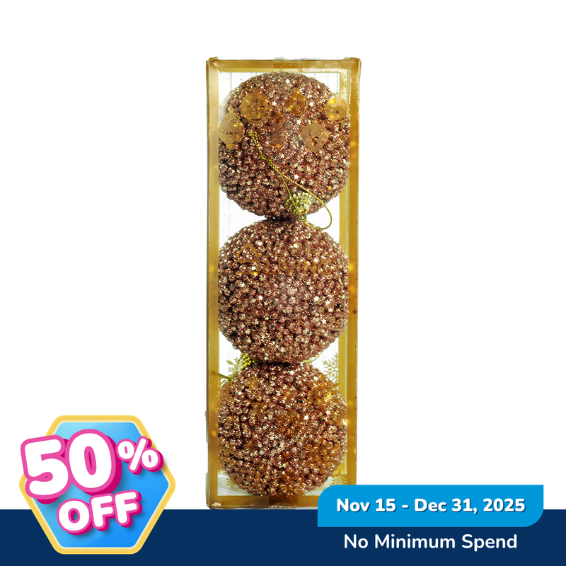 Ideal Living Christmas Balls 8cm 3in1