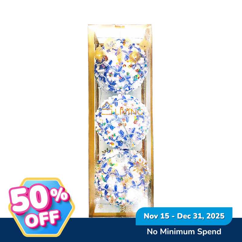 Ideal Living Christmas Balls 3's