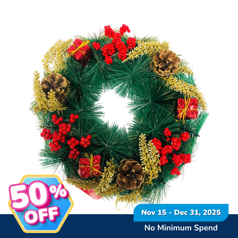 Ideal Living Christmas Wreath 30cm