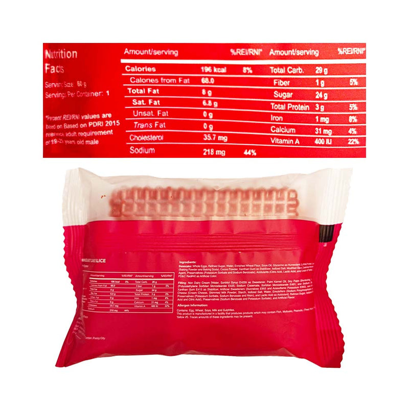 Red Ribbon Red Velvet Cake Slice