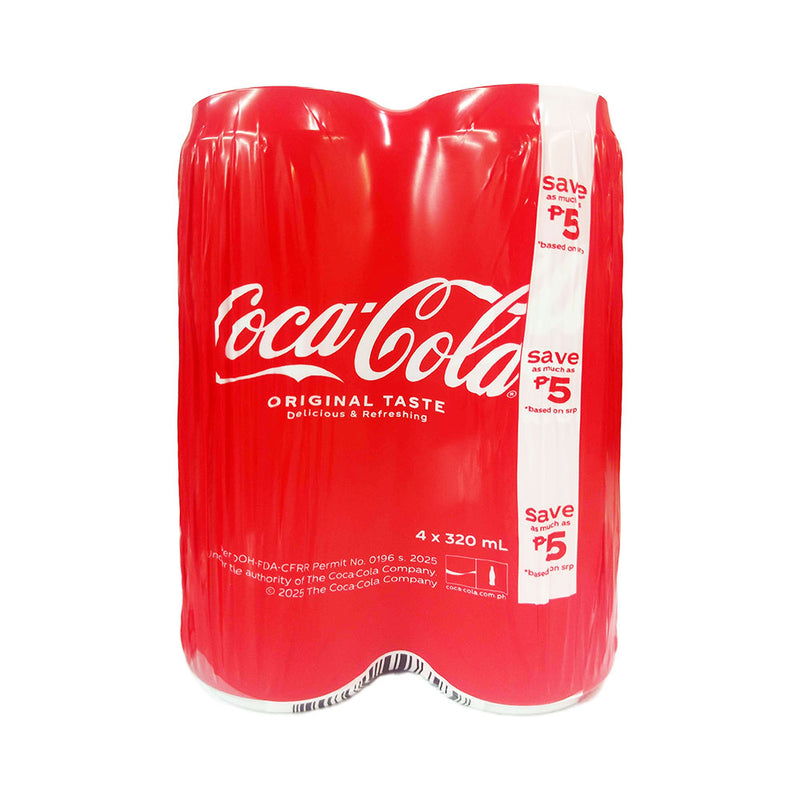 Coke Regular In Can 320ml x 4's