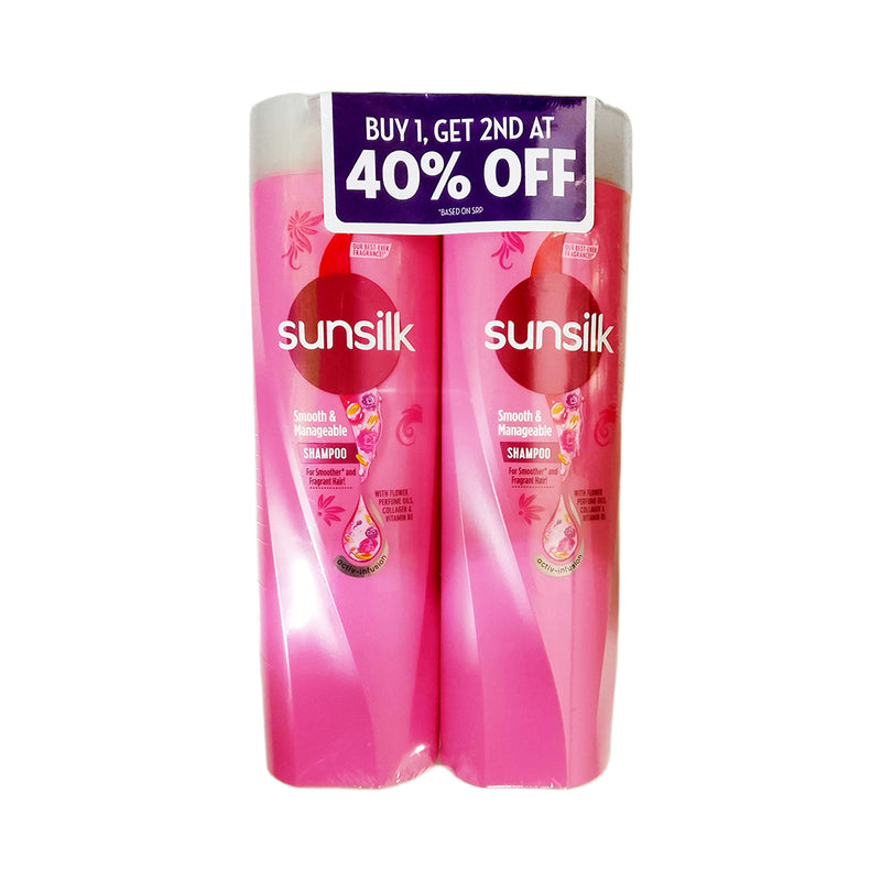 Sunsilk Shampoo Smooth and Manageable 350ml x 2’s