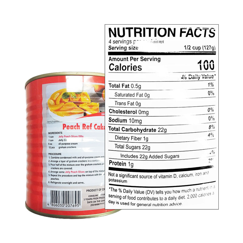 Jolly Peach Slices In Syrup 850g