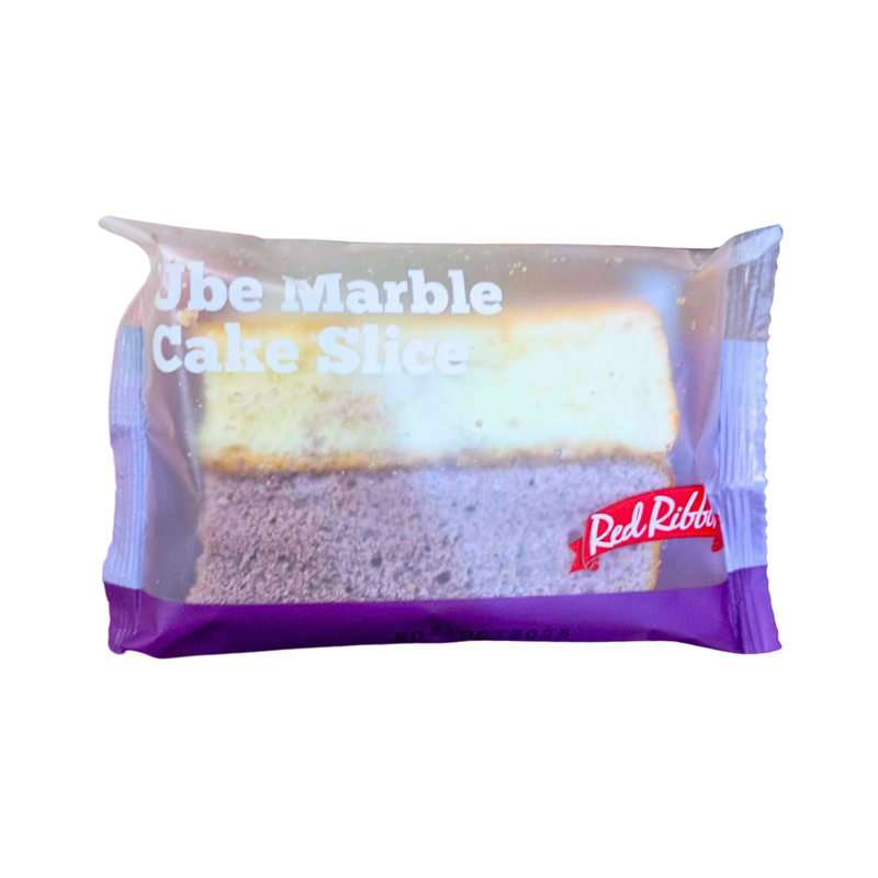 Red Ribbon Ube Marble Cake Slice Single