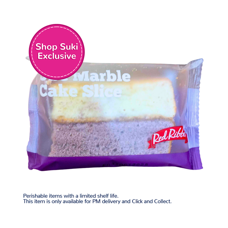 Red Ribbon Ube Marble Cake Slice Single