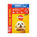 Pedigree Value Pack Adult Beef Flavour in Gravy 1+ Years x 6’s