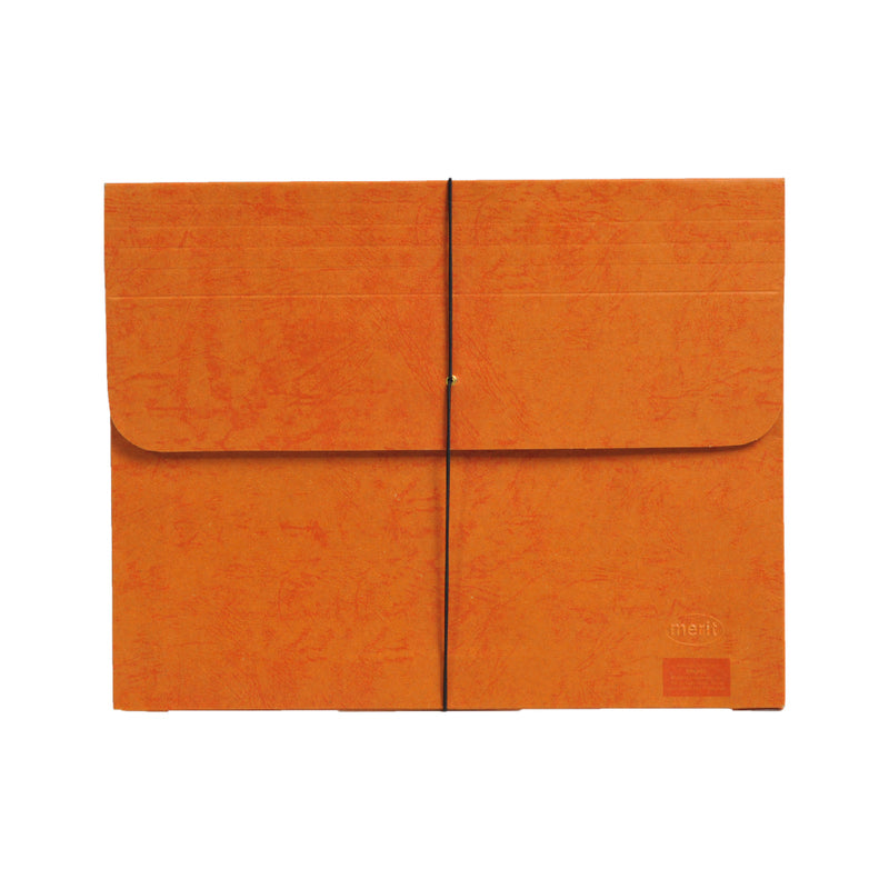 Merit Expanding Envelope Leatherette Short Orange