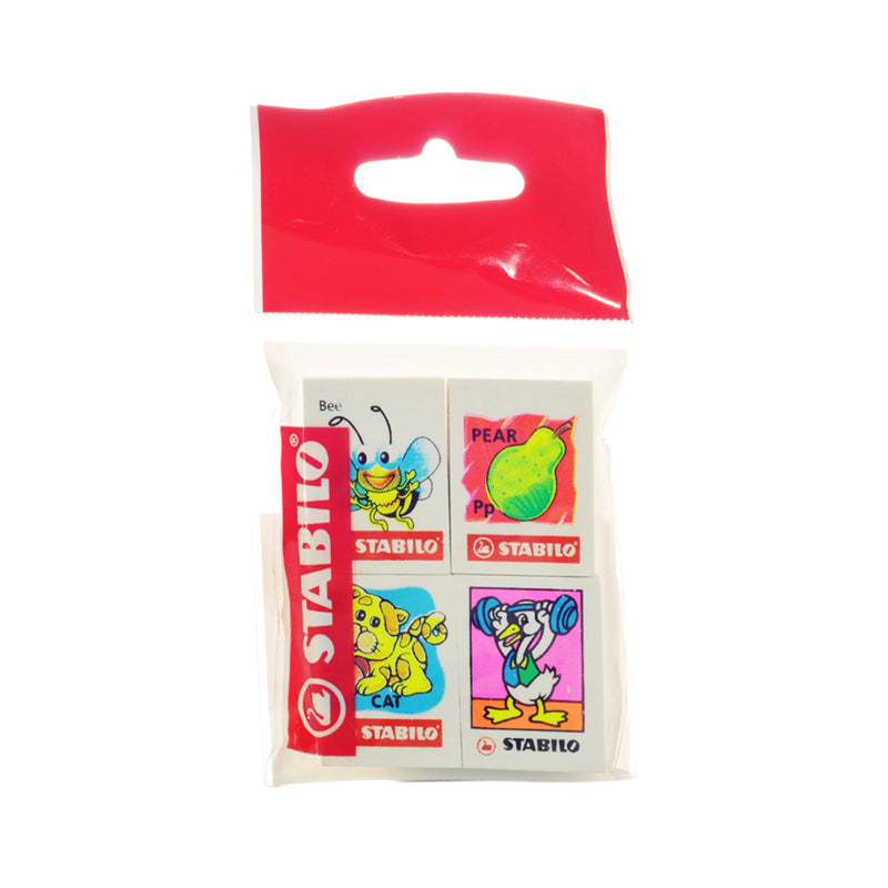 Stabilo Fancy Eraser Assorted Small 4’s
