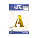 Letter Foil Balloon Gold 17in