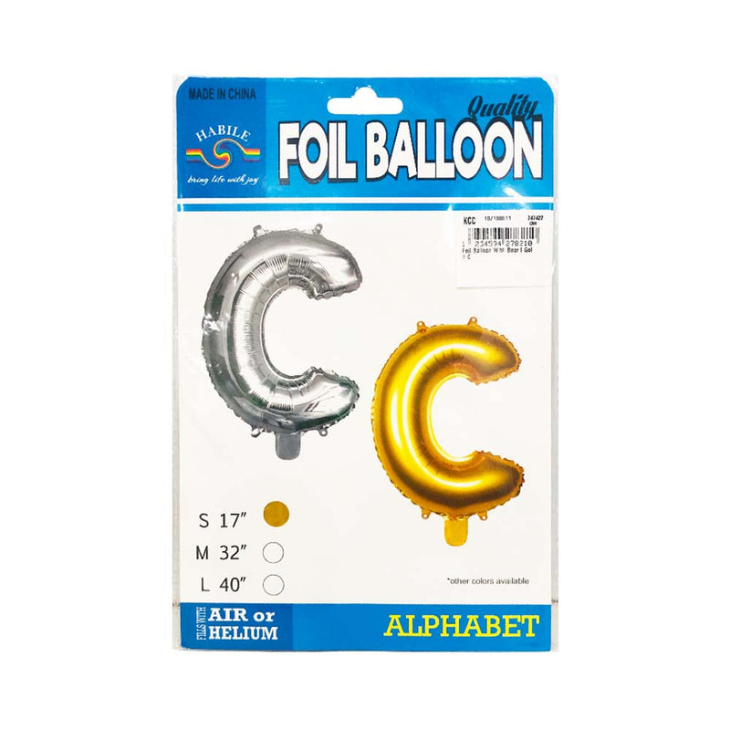 Letter Foil Balloon Gold 17in