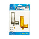 Letter Foil Balloon Gold 17in