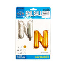Letter Foil Balloon Gold 17in