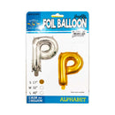 Letter Foil Balloon Gold 17in