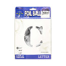 Habile Foil Letter Balloon Silver 17in