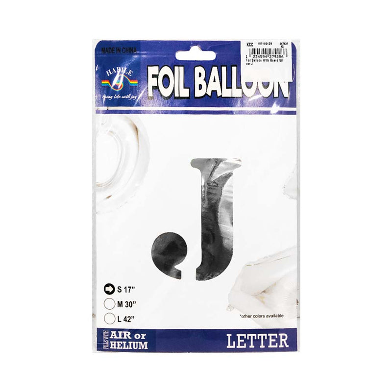 Habile Foil Letter Balloon Silver 17in