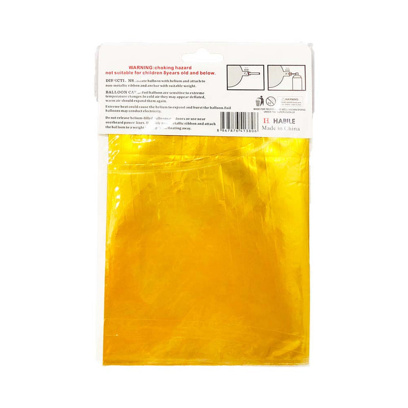 Habile Foil Balloon With Board Gold Plain