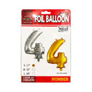 Number Foil Balloon Gold 17in