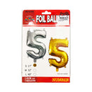 Number Foil Balloon Gold 17in