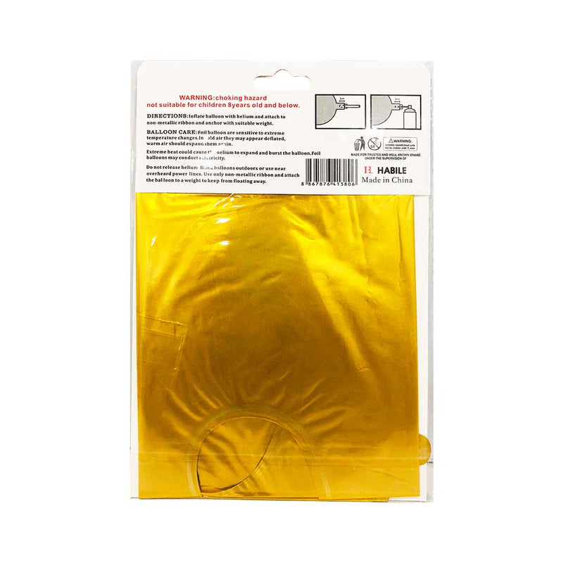 Number Foil Balloon Gold 17in