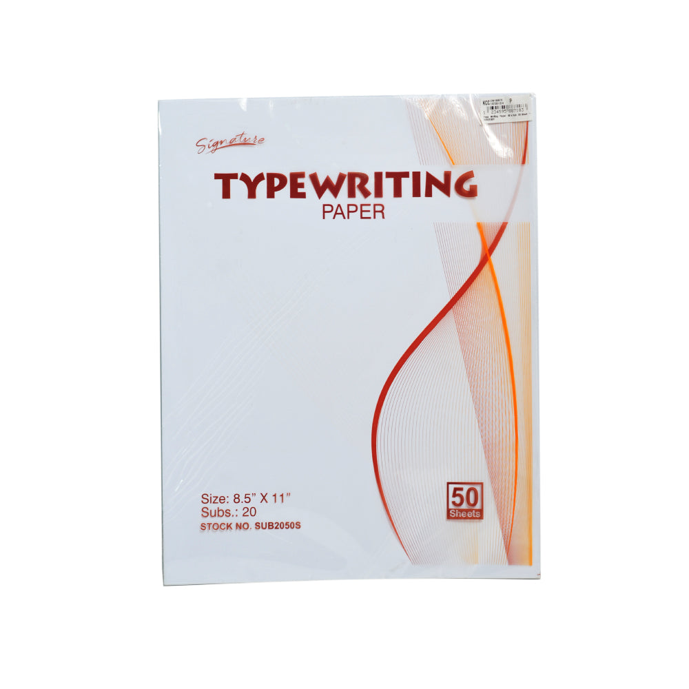 Type Writing Paper Substance 20 Short 50's
