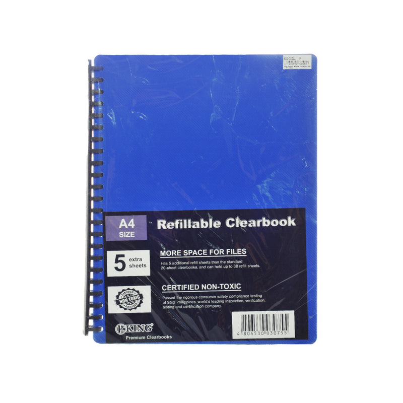 King Premium Refillable Clearbook A4