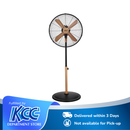 Asahi Stand Fan Wooden Blade 16" Black