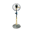 Asahi Stand Fan Wooden Blade 16" Black