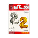 Habile Foil Balloon with Board Silver 17in
