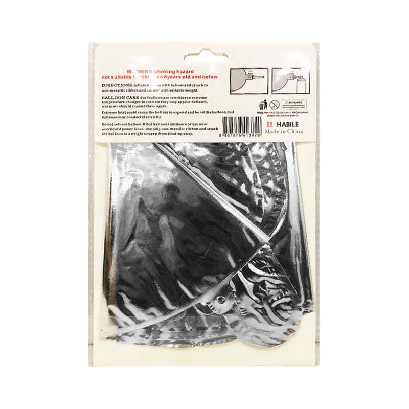 Habile Foil Balloon With Board Silver
