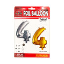 Habile Foil Balloon with Board Silver 17in