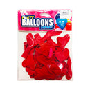 CBB Heart Shape Balloon Red Size 6 25's