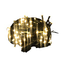 Fuji Bright 100 Led Steady Light With 10 Strobes Green Wire Warm White 8.5m