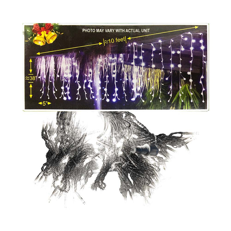 Fuji Bright 200 LED Christmas Light Steady Curtain Light With 20 Strobes S200LED-CL